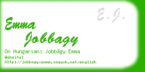 emma jobbagy business card