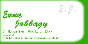 emma jobbagy business card